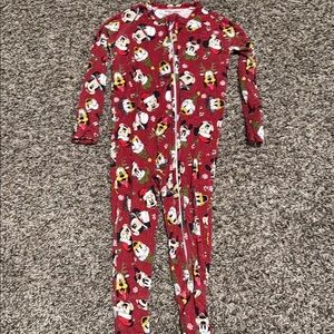 June and Grey Disney Christmas convertible footie